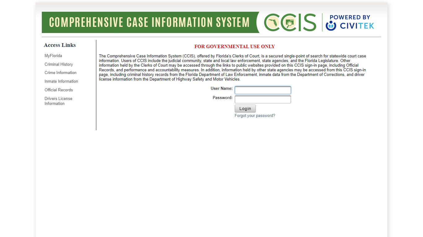 Comprehensive Case Information