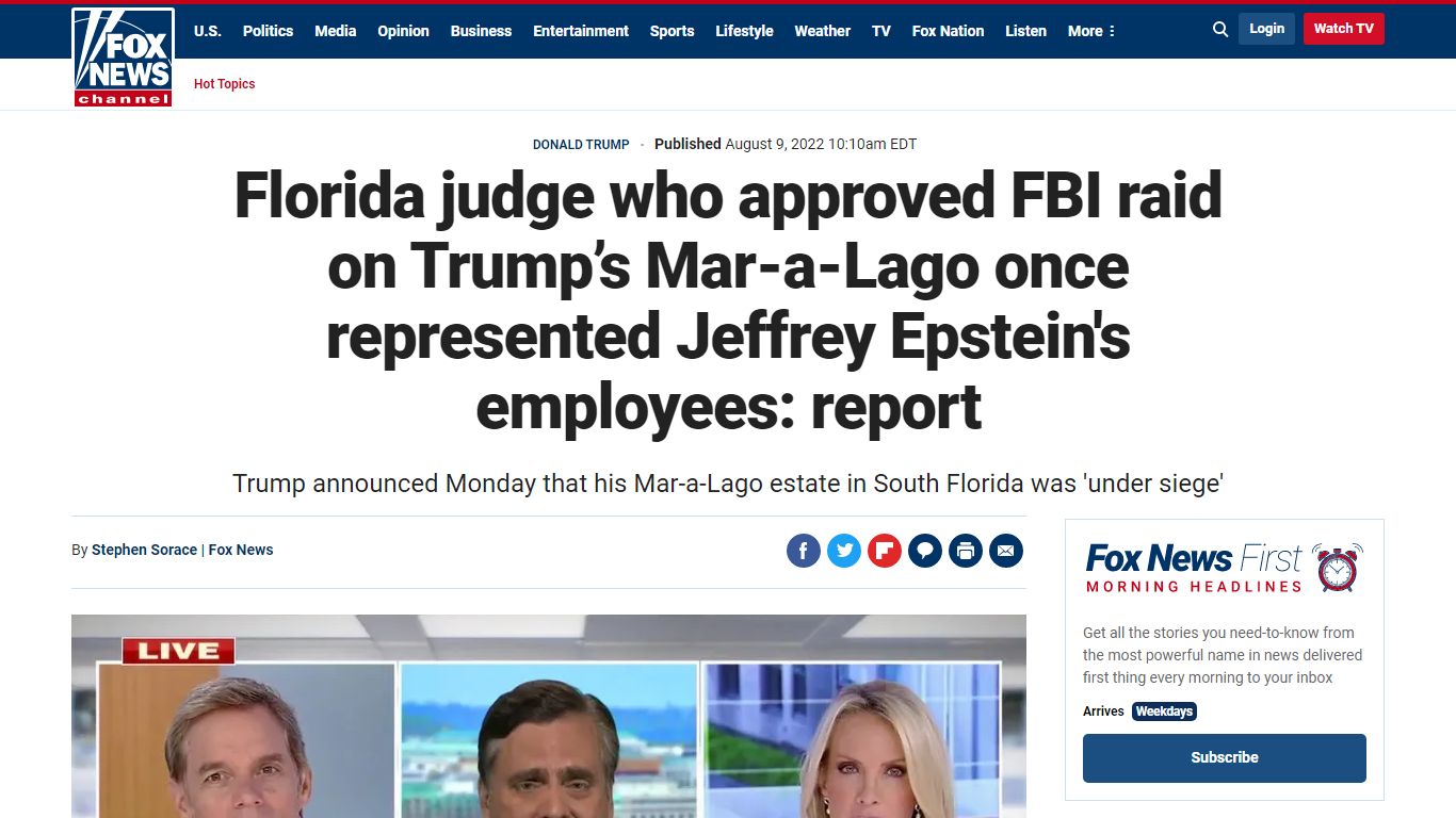 Florida judge who approved FBI raid on Trump’s Mar-a-Lago once ...